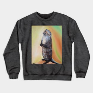 Standing River Otter Painting Crewneck Sweatshirt